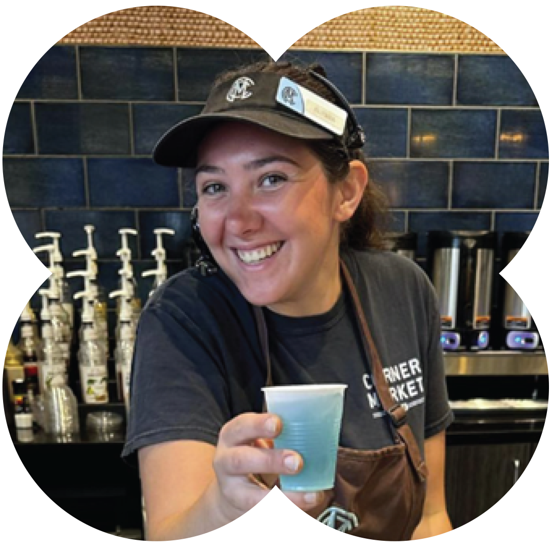 Employee with pastries